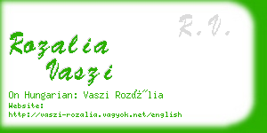 rozalia vaszi business card